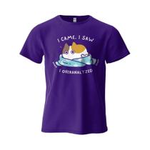 Camiseta Gráfica Oversized Com Estampa De Arte De Humor De Gatos Para Homens E Mulheres, 100%