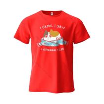 Camiseta Gráfica Oversized Com Estampa De Arte De Humor De Gatos Para Homens E Mulheres, 100%