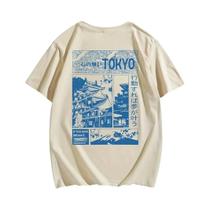 Camiseta Gráfica Vintage Unissex Y2K Harajuku De Verão Com Estampa Do Horizonte De Tóquio E