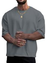 Camiseta grande Verdusa Drop Shoulder Summer Light Grey Camiseta grande Verdusa Drop Shoulder Summer Light Grey