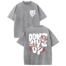 Camiseta grande Wedsadl para homens Graphic Vintage Acid Wash