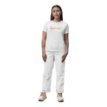 Camiseta Gratidão Branca Ano Novo Reveillon Baby Look Feminina