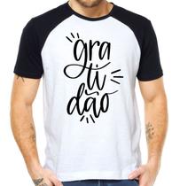 Camiseta gratidão fé religião grato camisa