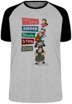 Camiseta Gravity Falls pilha nomes Blusa Plus Size extra grande adulto ou infantil