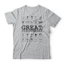 Camiseta Great Discoveries Studio Geek Camiseta Great Discoveries Studio Geek