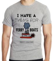 Camiseta Grey's Anatomy Barca Derek Blusa criança infantil juvenil adulto camisa tamanhos