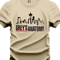 Camiseta Greys Anatomy Personalizada Tecido Premium 30,1