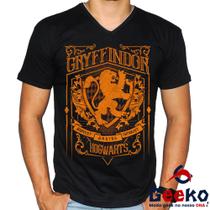 Camiseta Grifinória 100% Algodão Hogwarts Harry Potter Gryffindor Geeko Shirts 12