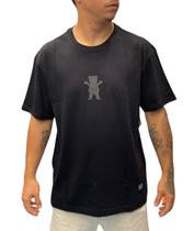 Camiseta grizzly back script logo - black