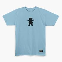 Camiseta grizzly griptape back script logo ss tee carolina blue original