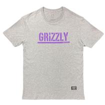Camiseta grizzly original stamped tee cinza