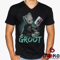 Camiseta Groot 100% Algodão Guardiões da Galáxia Guardians of The Galaxy Geeko