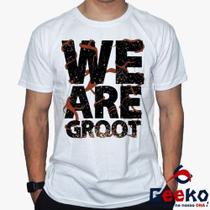 Camiseta Groot 100% Algodão Guardiões da Galáxia We Are Groot Guardians of The Galaxy Geeko