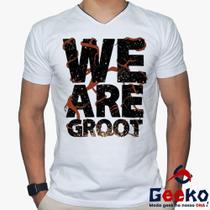 Camiseta Groot 100% Algodão Guardiões da Galáxia We Are Groot Guardians of The Galaxy Geeko