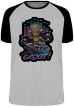 Camiseta Groot DJ Blusa Plus Size extra grande adulto ou infantil Camiseta Groot DJ Blusa Plus Size extra grande adulto ou infantil