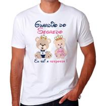 Camiseta Guardião Do Segredo Chá Revelação Urso Homem Menino