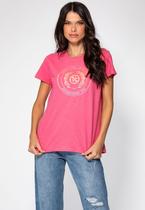 Camiseta Guess Bordado Colorido Rosa