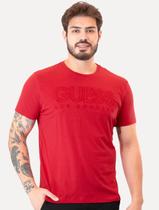 Camiseta Guess Masculina Big Logo Los Angeles Bordado Vermelha Camiseta Guess Masculina Big Logo Los Angeles Bordado Vermelha