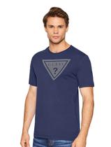 Camiseta Guess Masculina Full Gray Logo Print Azul Marinho Camiseta Guess Masculina Full Gray Logo Print Azul Marinho