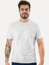 Camiseta Guess Masculina Los Angeles Cursive Relevo Branca