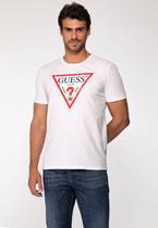 Camiseta Guess Triang Desgastado Branco