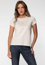 Camiseta Guess Triangs Hot Fix Off White