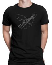 Camiseta Guitarra Dedilhado Camisa De Rock Unissex