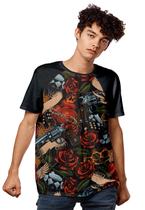 Camiseta Guns And Red Roses Fashion 2020 - Di Nuevo