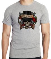 Camiseta Guns in Roses Caveira Blusa criança infantil juvenil adulto camisa tamanhos