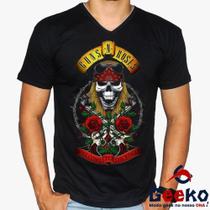 Camiseta Guns N Roses 100% Algodão Axl Rose Rock Geeko