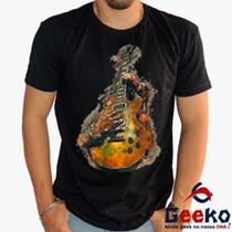 Camiseta Guns N Roses 100% Algodão Guitarra Slash Rock Geeko