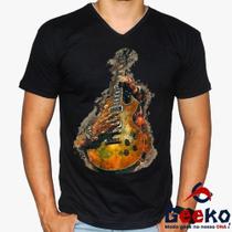 Camiseta Guns N Roses 100% Algodão Guitarra Slash Rock Geeko