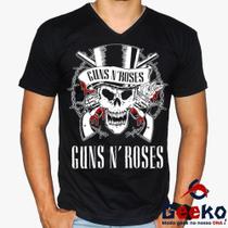 Camiseta Guns N Roses 100% Algodão Rock Geeko