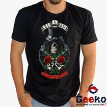 Camiseta Guns N Roses 100% Algodão Slash Welcome to the Jungle Rock Geeko