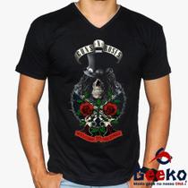 Camiseta Guns N Roses 100% Algodão Slash Welcome to the Jungle Rock Geeko