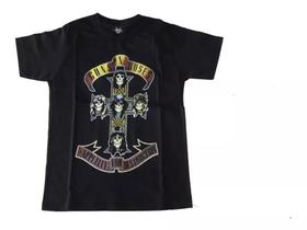Camiseta Guns N' Roses Appetite For Destruction Blusa Adulto Banda de Rock Epi020 BM