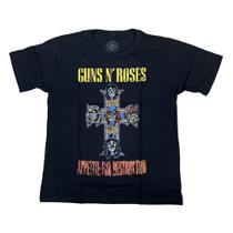 Camiseta Guns N' Roses Appetite For Destruction Blusa Adulto Banda de Rock FA5296