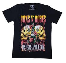 Camiseta Guns N' Roses Blusa Adulto Unissex Banda de Rock BO3002