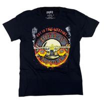 Camiseta Guns N' Roses Blusa Adulto Unissex Banda de Rock Bo630