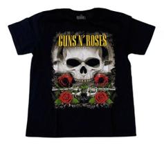 Camiseta Guns N' Roses Blusa Adulto Unissex Banda de Rock Bo8002 BM