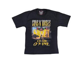 Camiseta Guns N' Roses Blusa Com Costas Banda Rock Mrp005