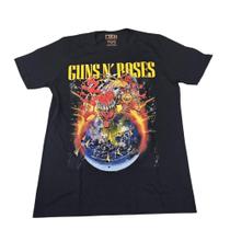 Camiseta Guns N' Roses Tour Banda Blusa Adulto Unissex Bo2052 Camiseta Guns N' Roses Tour Banda Blusa Adulto Unissex Bo2052