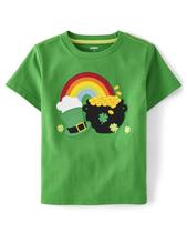Camiseta Gymboree bordada com estampa 4T do Dia de São Patrício para crianças Camiseta Gymboree bordada com estampa 4T do Dia de São Patrício para crianças