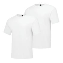 Camiseta Hanes Beefyt de algodão pesado, gola redonda, branca, pacote com 2