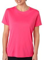 Camiseta Hanes para Mujer de Manga Corta Cool DRI en Color Rosa Medio
