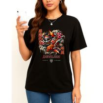 Camiseta Hannya Arte Oriental 100% Algodão Premium