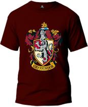 Camiseta Harry Potter Grifinória Básica Malha Algodão 30.1 Masculina e Feminina Manga Curta