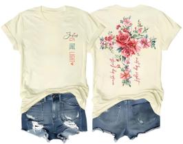 Camiseta HDDXYF Christian Jesus Loves You para mulheres Camiseta HDDXYF Christian Jesus Loves You para mulheres