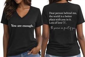 Camiseta HDDXYF You are Enough Mental Health Awareness preta Camiseta HDDXYF You are Enough Mental Health Awareness preta