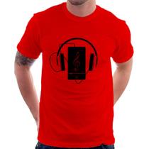 Camiseta Headphone Smartphone - Foca na Moda